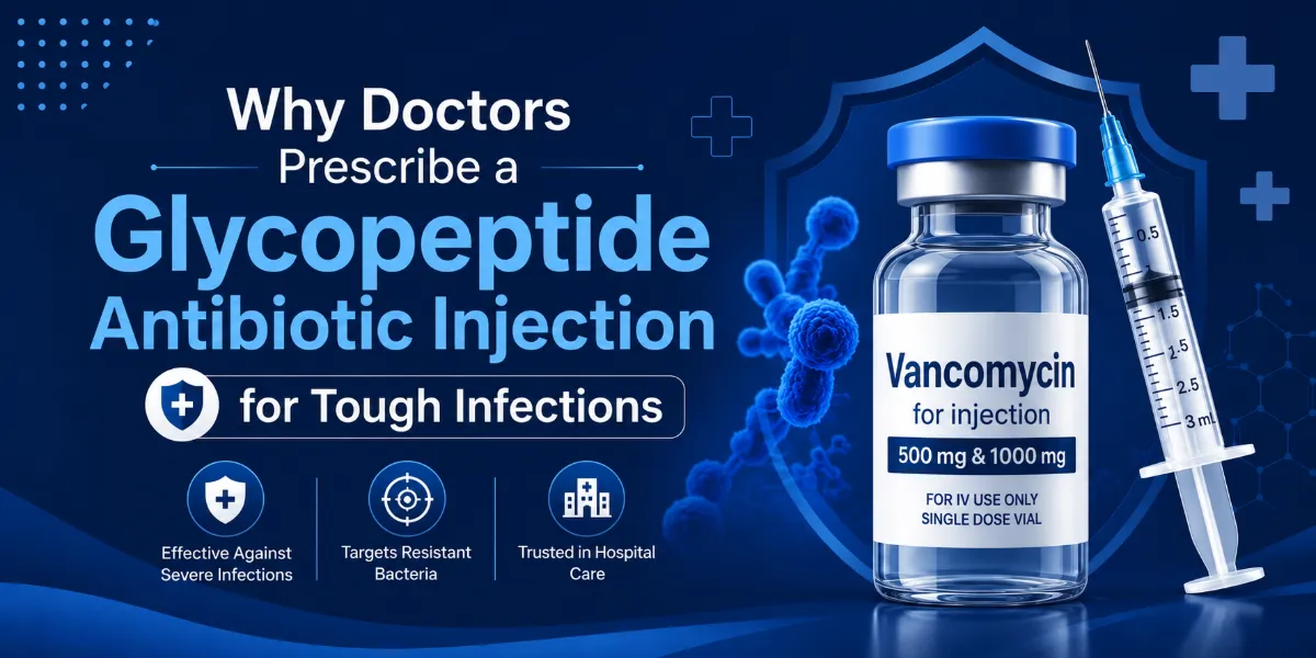 why doctors prescribe-a glycopeptide antibiotic injection for tough infections